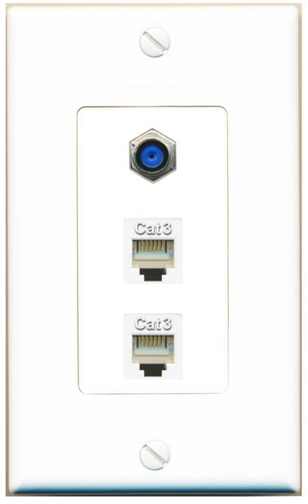 F81 2 PHONE Wall Plate [White]
