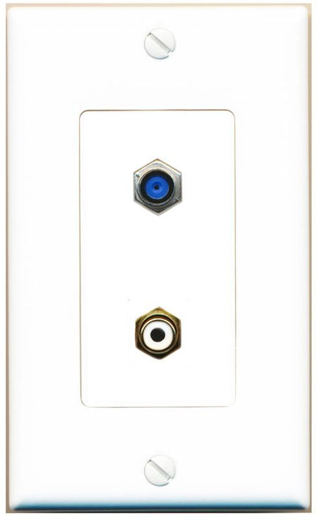 F81 RCA-WHITE Wall Plate [White]