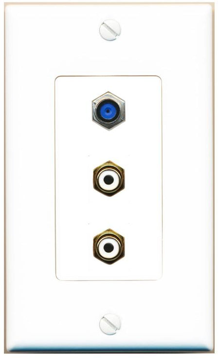 F81 2 RCA-WHITE Wall Plate [White]