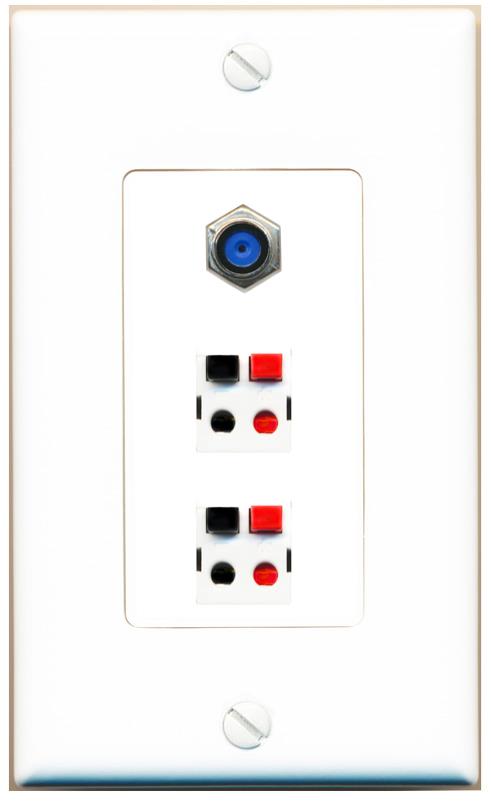 F81 2 SPEAKER Wall Plate [White]