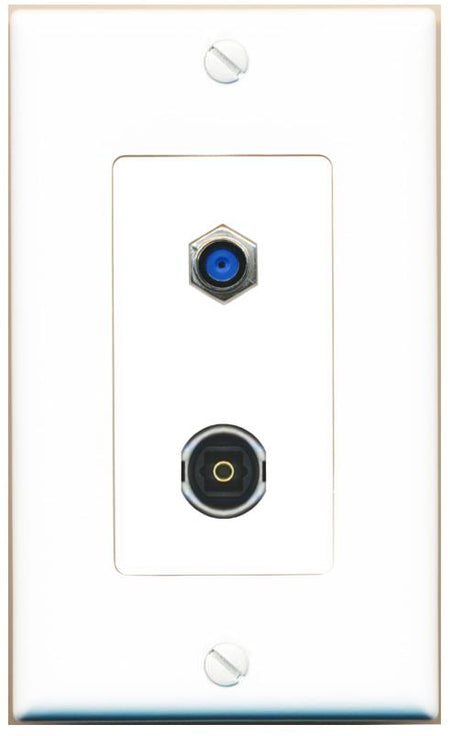 F81 TOSLINK Wall Plate [White]