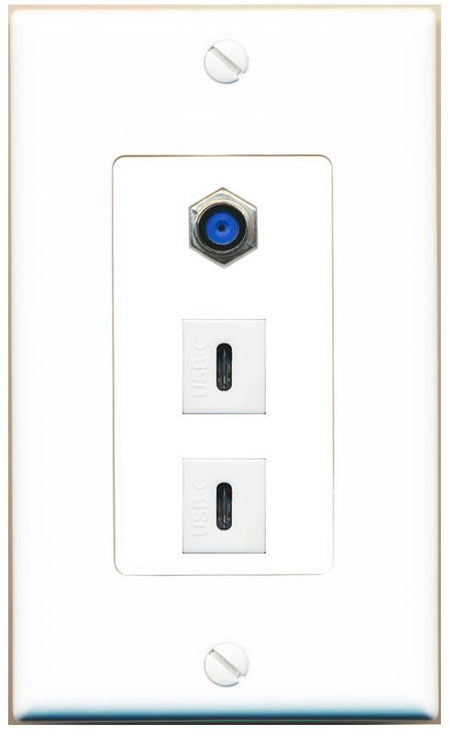 F81 2 USBC Wall Plate [White]