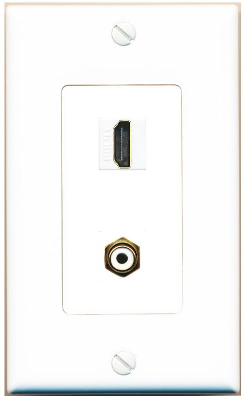 HDMI RCA-WHITE Wall Plate [White]