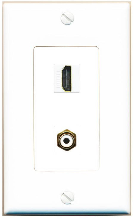 HDMI RCA-WHITE Wall Plate [White]