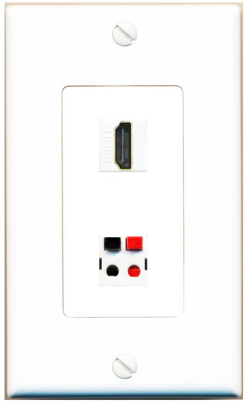 HDMI SPEAKER Wall Plate [White]