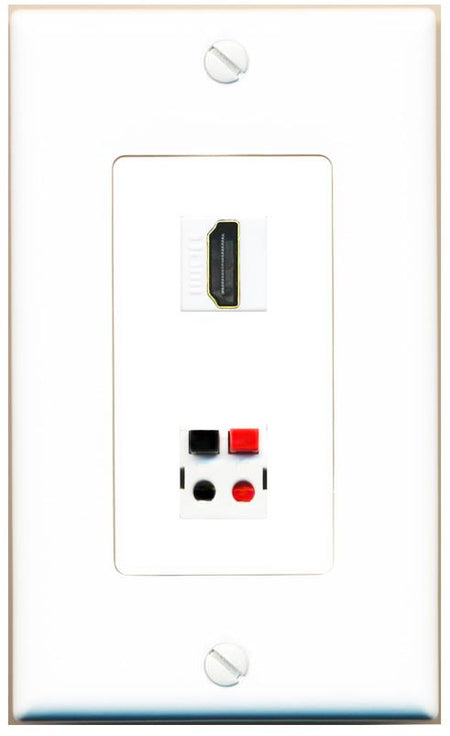 HDMI SPEAKER Wall Plate [White]