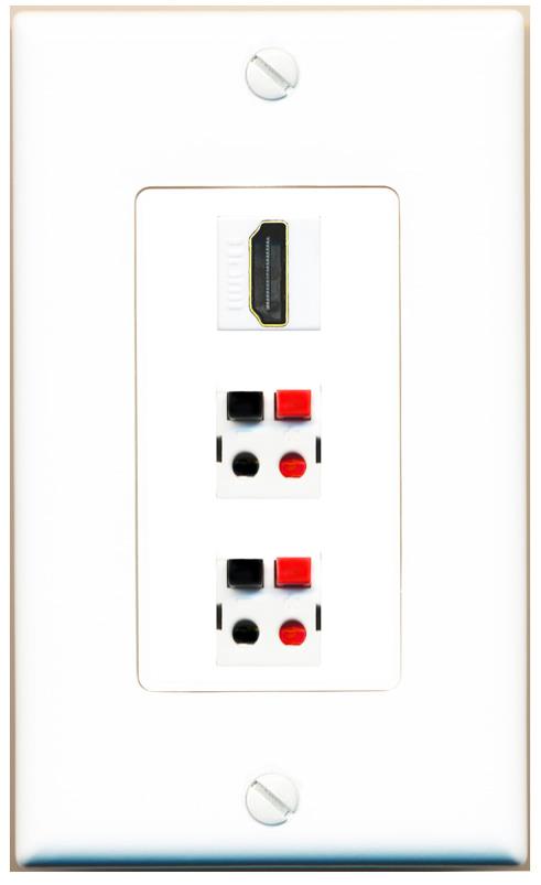HDMI 2 SPEAKER Wall Plate [White]