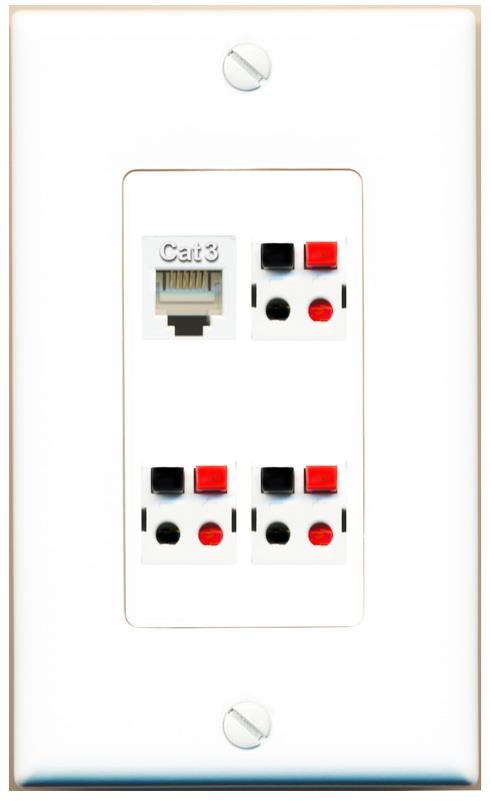 RiteAV PHONE 3 SPEAKER Wall Plate [White]