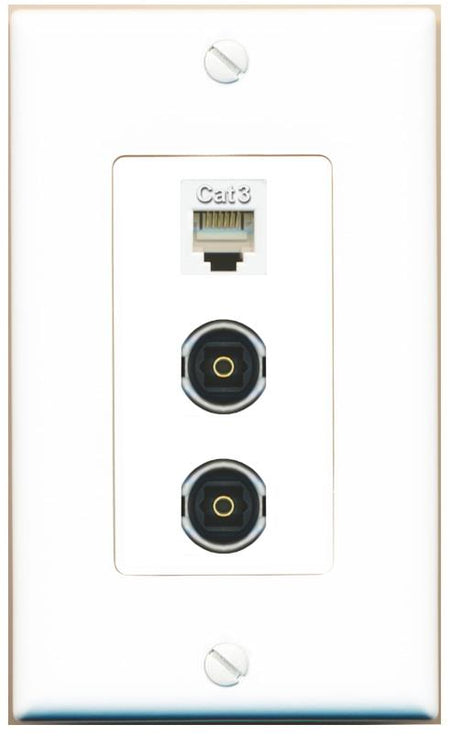PHONE 2 TOSLINK Wall Plate [White]