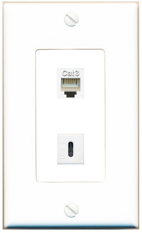 PHONE USBC Wall Plate [White]