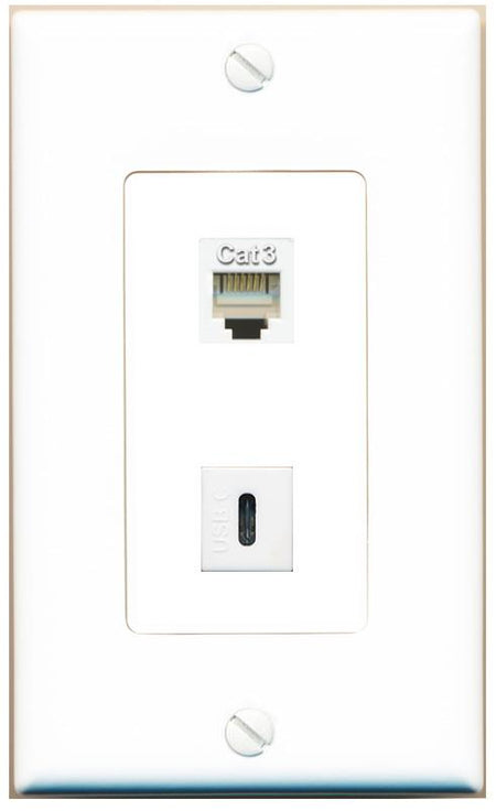 PHONE USBC Wall Plate [White]