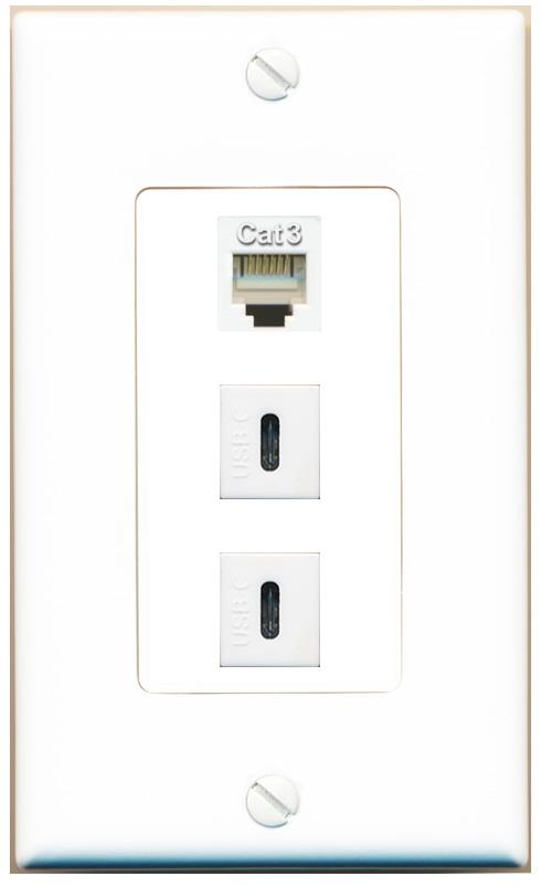 PHONE 2 USBC Wall Plate [White]