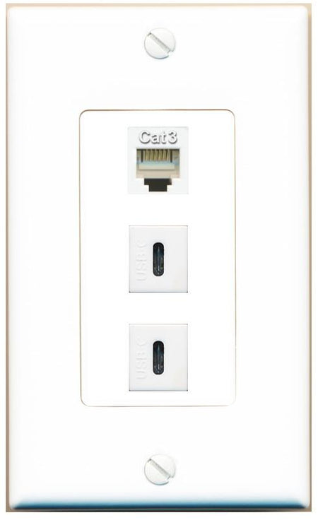 PHONE 2 USBC Wall Plate [White]