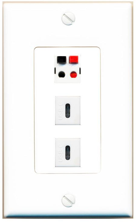 SPEAKER 2 USBC Wall Plate [White]