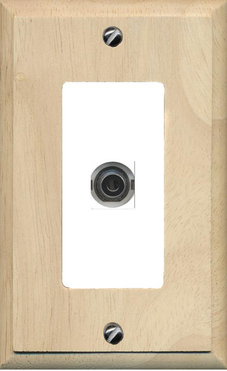 RiteAV -3.5mm Wall Plate [Wood/White]
