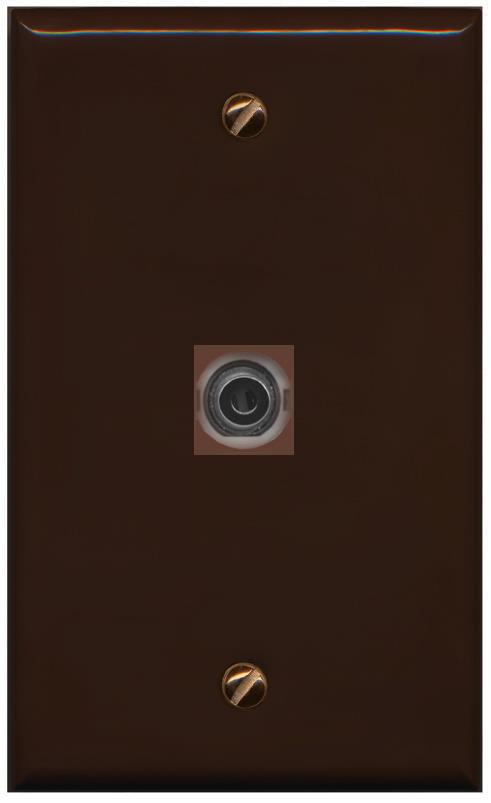 RiteAV -3.5mm Wall Plate Flat/Solid [Brown]