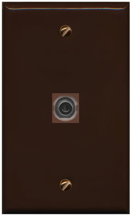 RiteAV -3.5mm Wall Plate Flat/Solid [Brown]