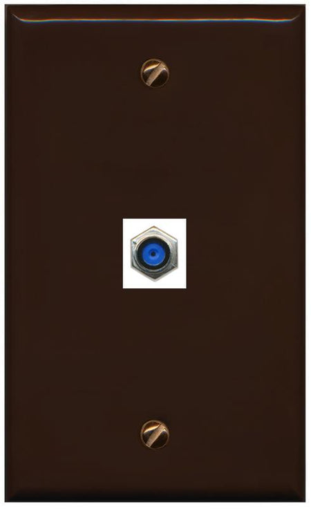 RiteAV -F81 Wall Plate Flat/Solid [Brown]