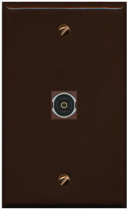 RiteAV -TOSLINK Wall Plate Flat/Solid [Brown]