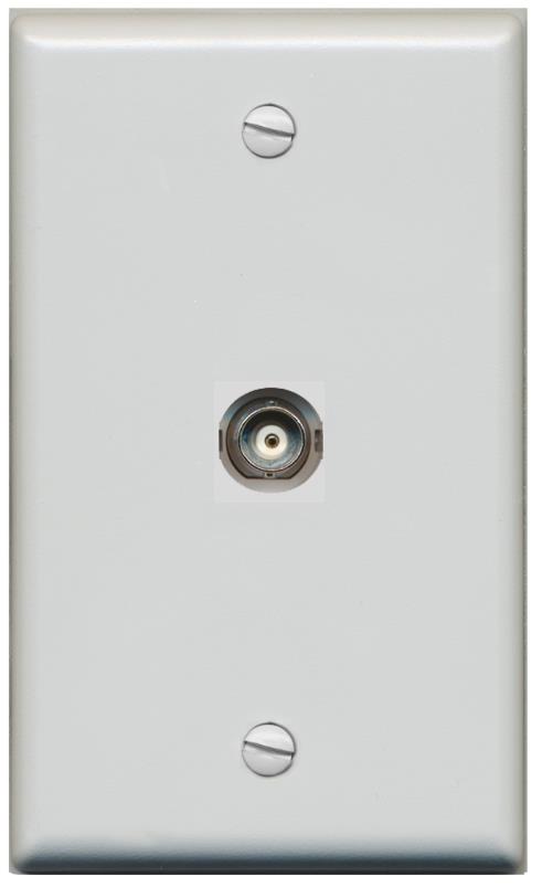 RiteAV -BNC Wall Plate Flat/Solid [Gray]