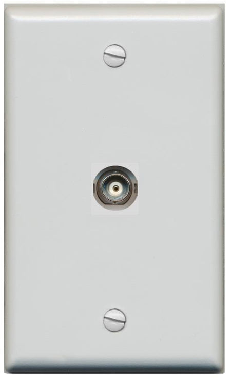RiteAV -BNC Wall Plate Flat/Solid [Gray]