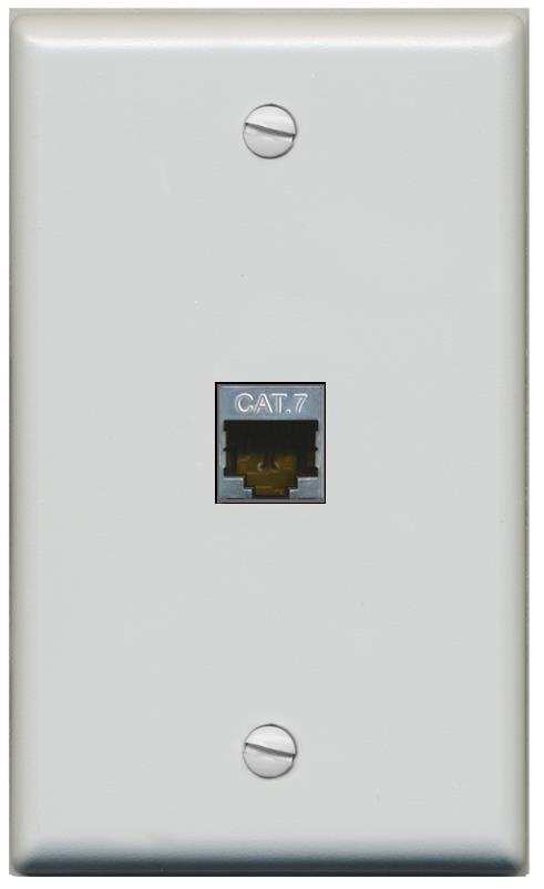 RiteAV -CAT7 Wall Plate Flat/Solid [Gray]
