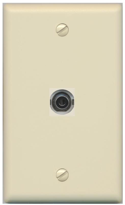RiteAV -3.5mm Wall Plate Flat/Solid [Ivory]