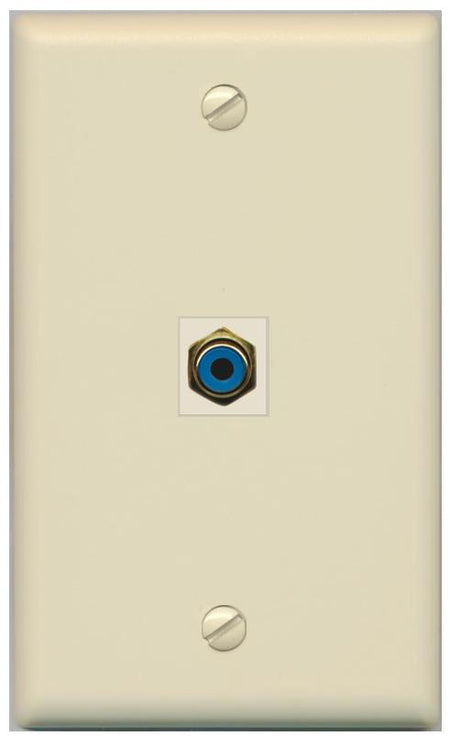 RiteAV -RCA-BLUE Wall Plate Flat/Solid [Ivory]