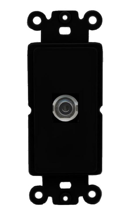 RiteAV 1 Port 3.5mm Rocker Insert Module Wall Plate [Black]