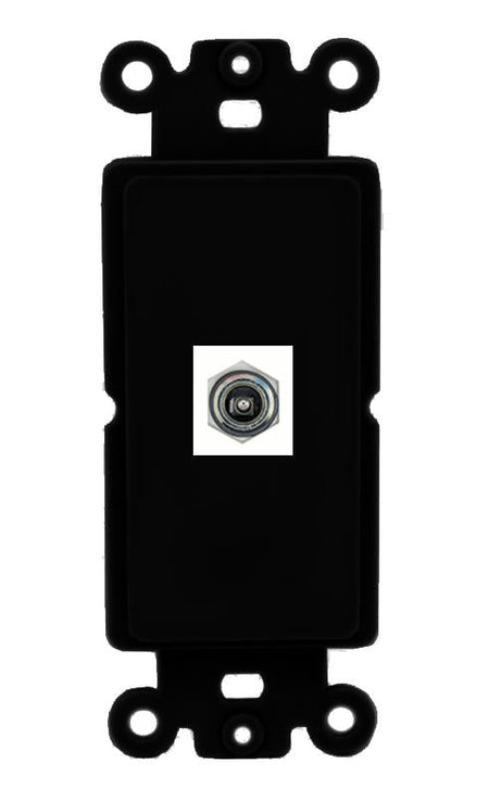 RiteAV 1 Port DC-POWER Rocker Insert Module Wall Plate [Black]