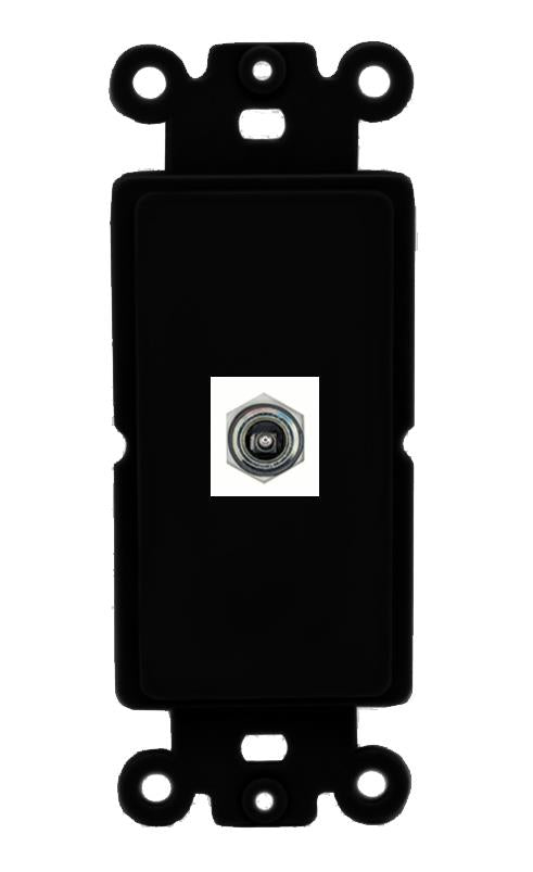 RiteAV 1 Port DC-POWER Rocker Insert Module Wall Plate [Black]