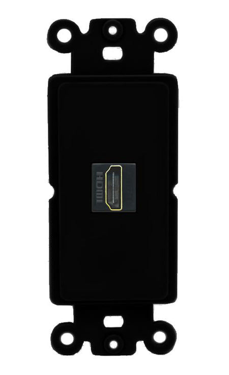 RiteAV 1 Port HDMI-BLACK Rocker Insert Module Wall Plate [Black]