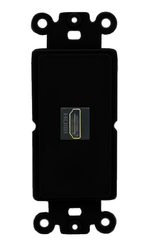 RiteAV 1 Port HDMI-BLACK Rocker Insert Module Wall Plate [Black]
