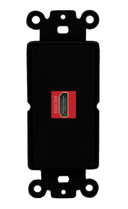 RiteAV 1 Port HDMI-RED Rocker Insert Module Wall Plate [Black]