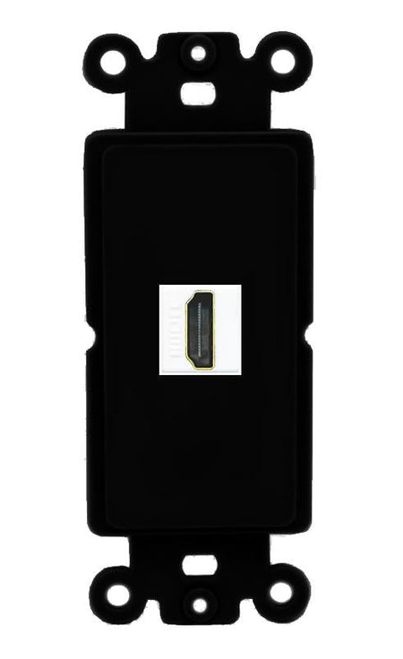 RiteAV 1 Port HDMI-WHITE Rocker Insert Module Wall Plate [Black]