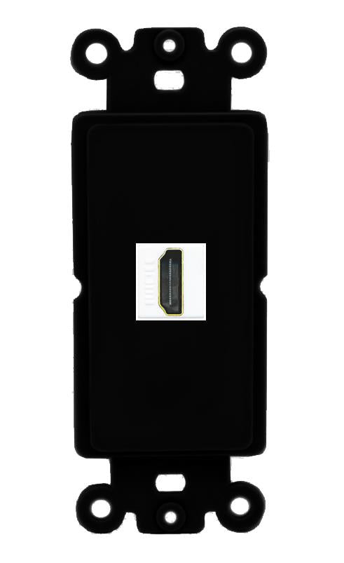 RiteAV 1 Port HDMI-WHITE Rocker Insert Module Wall Plate [Black]