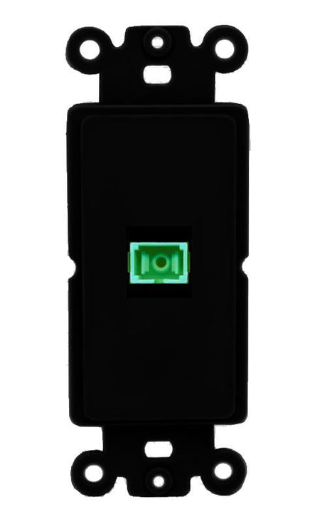 RiteAV 1 Port SC-APC-SX Rocker Insert Module Wall Plate [Black]