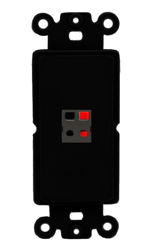 RiteAV 1 Port SPEAKER Rocker Insert Module Wall Plate [Black]
