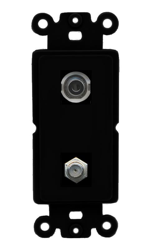 3.5mm COAX Wall Plate [Black]
