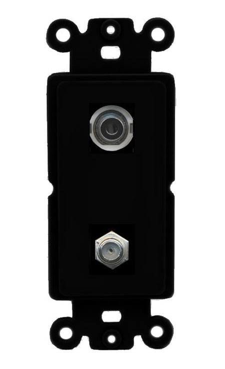 3.5mm COAX Wall Plate [Black]