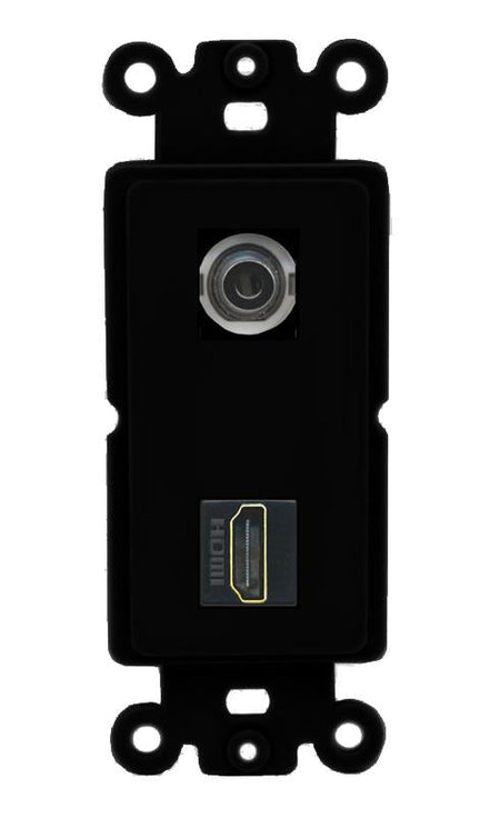 3.5mm HDMI Wall Plate [Black]