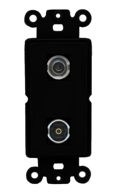 3.5mm TOSLINK Wall Plate [Black]