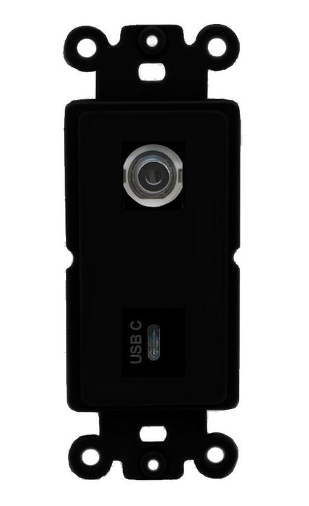 3.5mm USBC Wall Plate [Black]