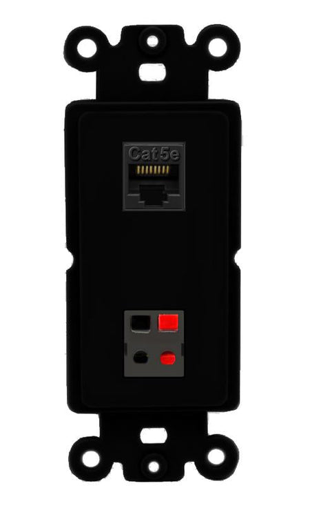 CAT5E SPEAKER Wall Plate [Black]