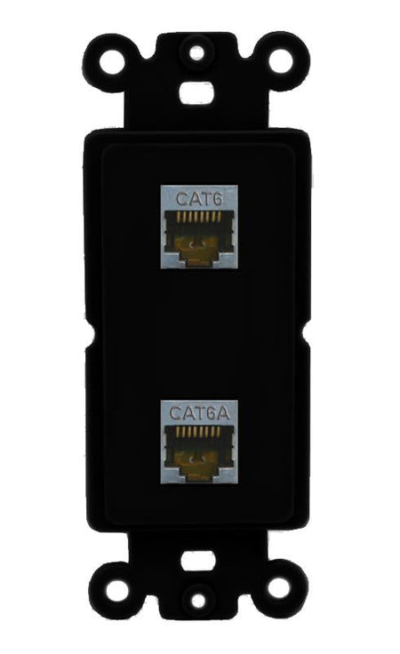 CAT6-SHIELDED CAT6A Wall Plate [Black]