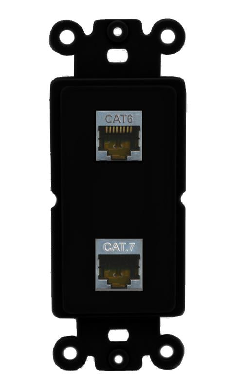 CAT6-SHIELDED CAT7 Wall Plate [Black]