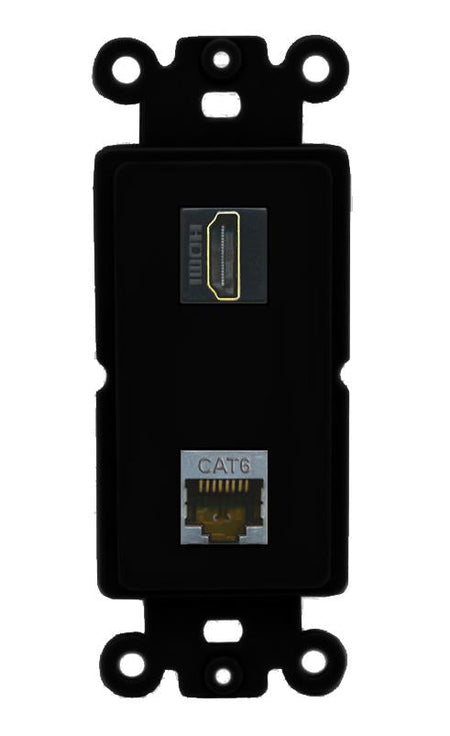 CAT6-SHIELDED HDMI Wall Plate [Black]
