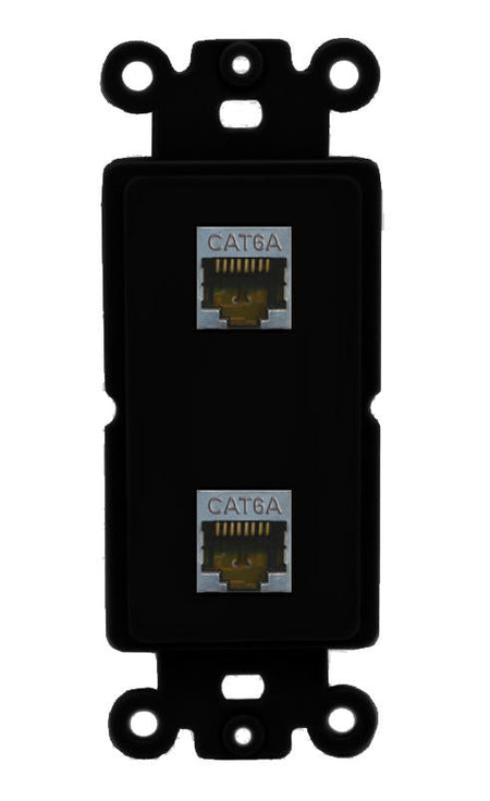2 CAT6A Wall Plate [Black]