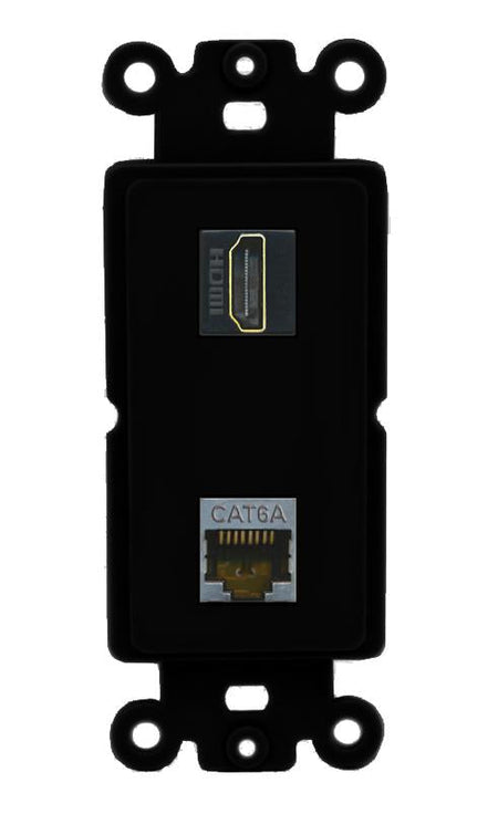 CAT6A HDMI Wall Plate [Black]