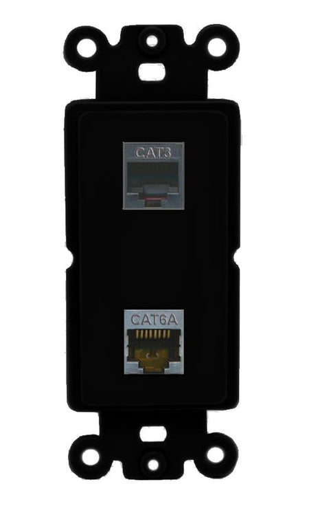 CAT6A PHONE Wall Plate [Black]